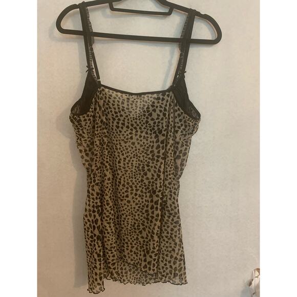 Cinema Exoile Seductive Wear Leopard Print Boudoir Underwire Slip Nighty Large - Picture 2 of 8